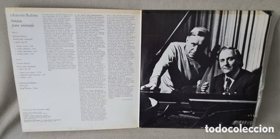 Discos de vinilo: Vinilo LP Brahms - Cello-Sonaten - Foto 3