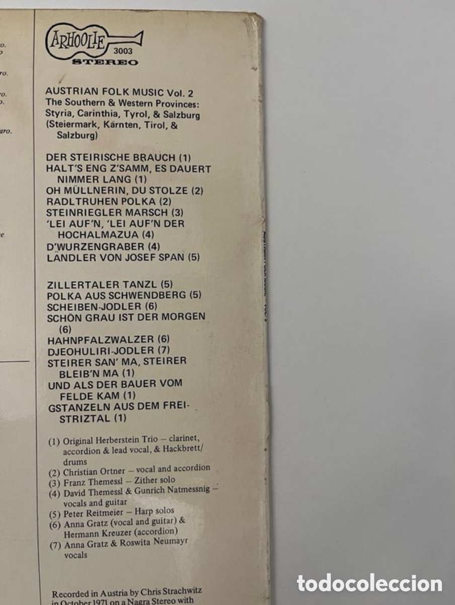 Discos de vinilo: Vinilo Austrian Folk music - Foto 4