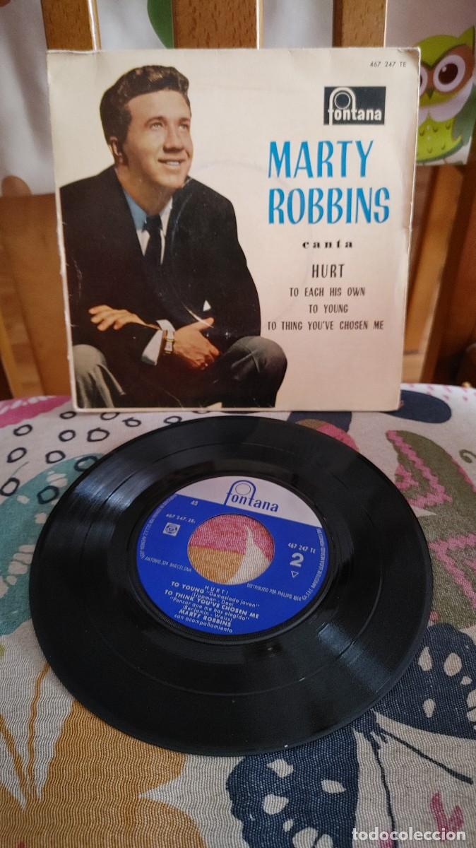 Discos de vinilo: MARTY ROBBINS-EP HURT +3 - Foto 1