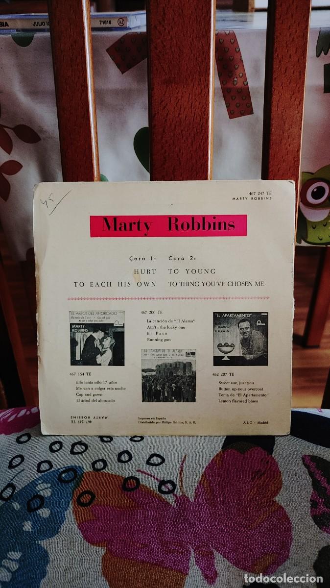 Discos de vinilo: MARTY ROBBINS-EP HURT +3 - Foto 2