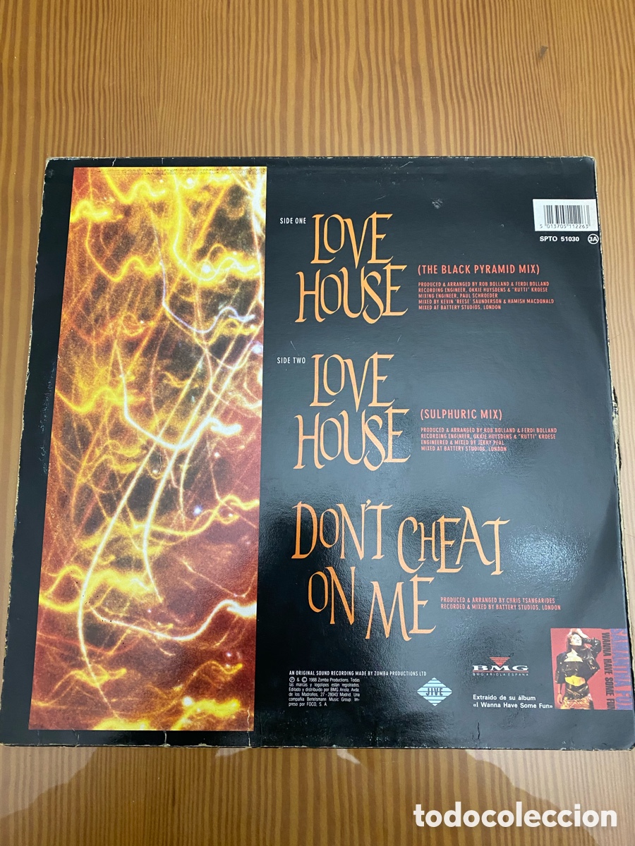 Discos de vinilo: Disco de Vinilo (Maxi) Samantha Fox &ldquo;Love House&rdquo; - Foto 2