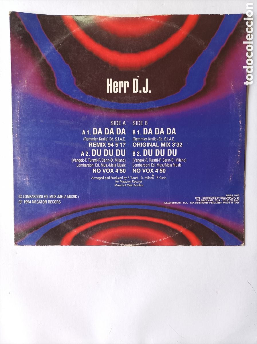 Discos de vinilo: HER D.J. DA DA DA. MEGATON. HOUSE TECHNO DANCE. DISCO VINILO. - Foto 2