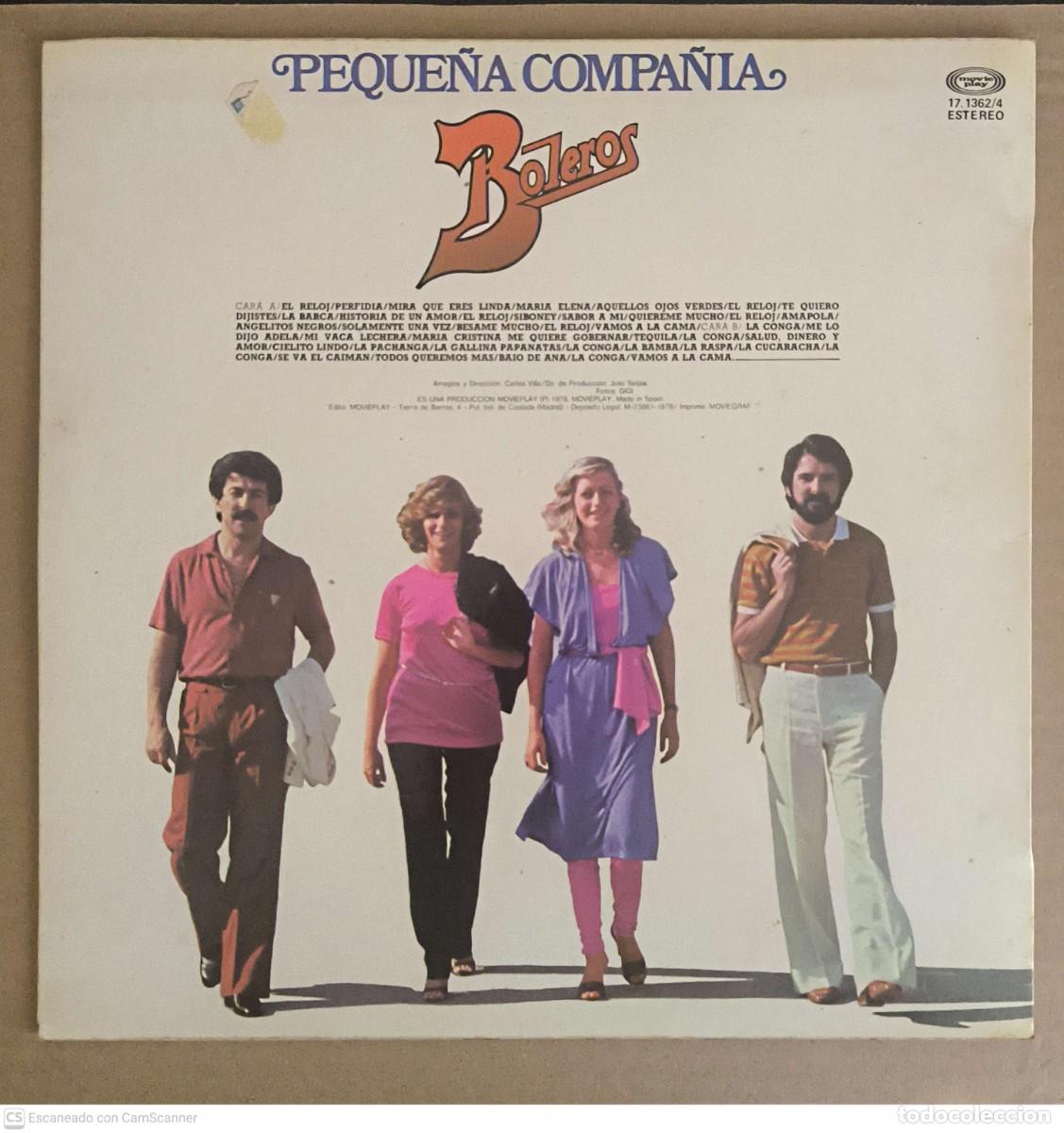 Discos de vinilo: PEQUE&Ntilde;A COMPA&Ntilde;IA (BOLEROS) LP 1978 - Foto 2