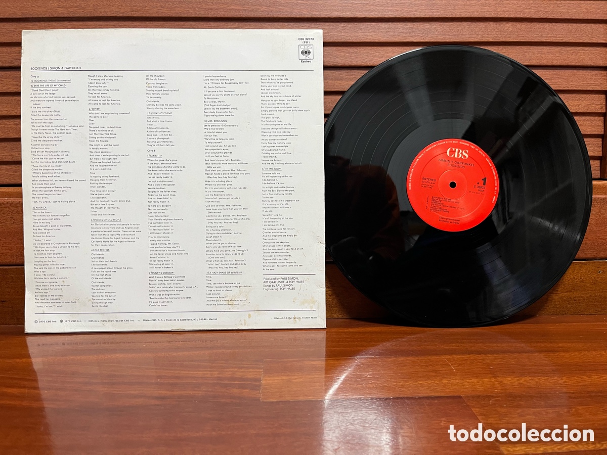 Discos de vinilo: Sim&oacute;n & Garfunkel - Bookends (PROMO) - Foto 2