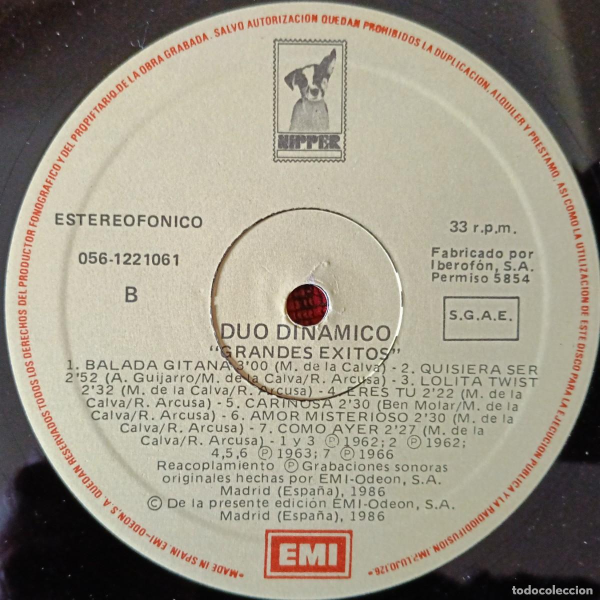 Discos de vinilo: DUO DINAMICO ** Grandes Exitos ** VINILO LP 1986 - Foto 4