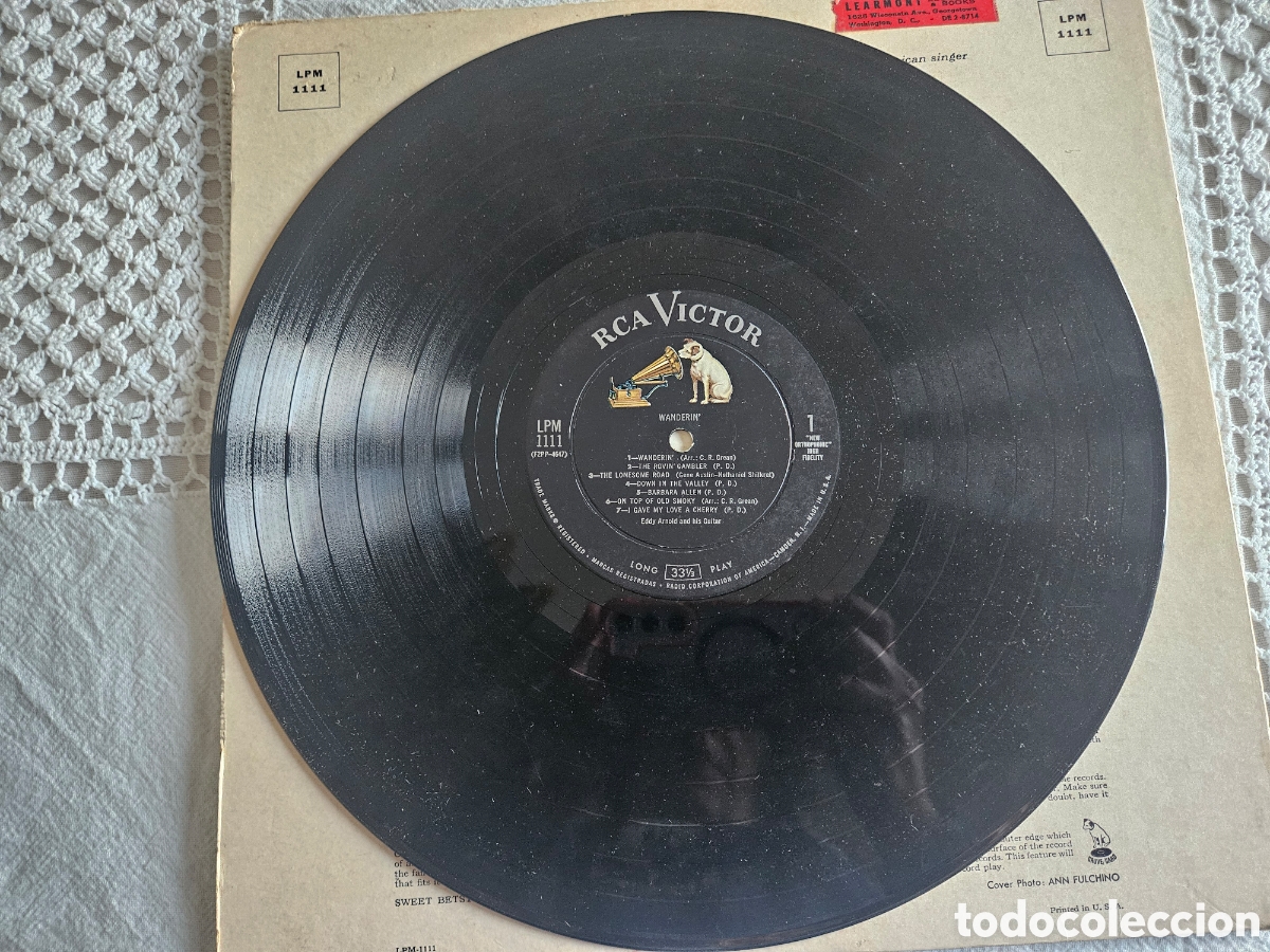 Discos de vinilo: LP Eddy Arnold Wanderin - Foto 2