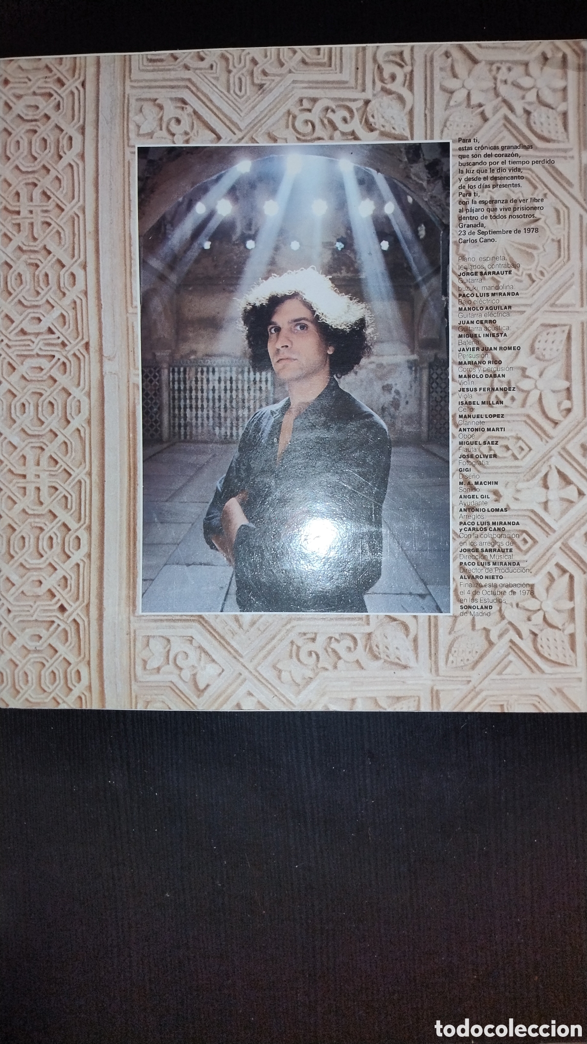 Discos de vinilo: Carlos Cano cr&oacute;nicas granadinas LP - Foto 2