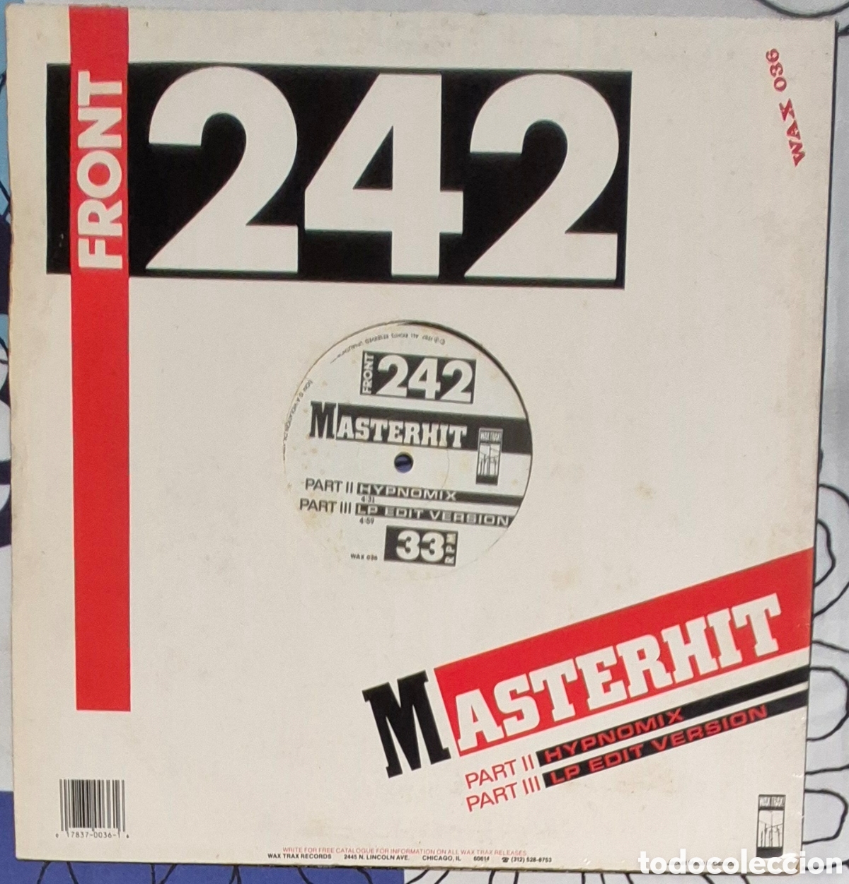 Discos de vinilo: MAXI - FRONT 242 - MASTERHIT - 1987 ED.AMERICANA - Foto 2