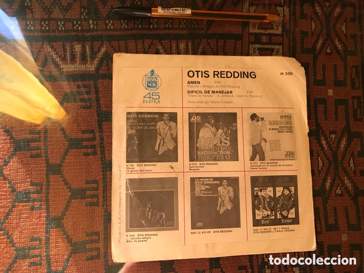 Discos de vinilo: Oria Redding. Am&eacute;n. Dif&iacute;cil de manejar. Atlantic - Foto 2
