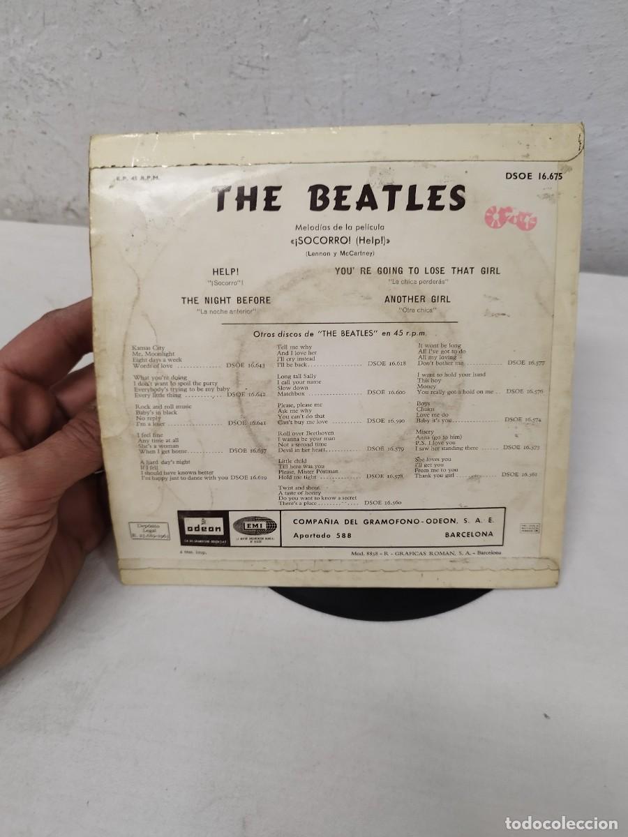 Discos de vinilo: The Beatles &ndash; Help! = &iexcl;Socorro!. Vinilo single. - Foto 3