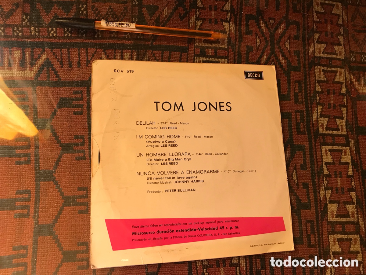 Discos de vinilo: Tom Jones. EP. Solo cubierta - Foto 2