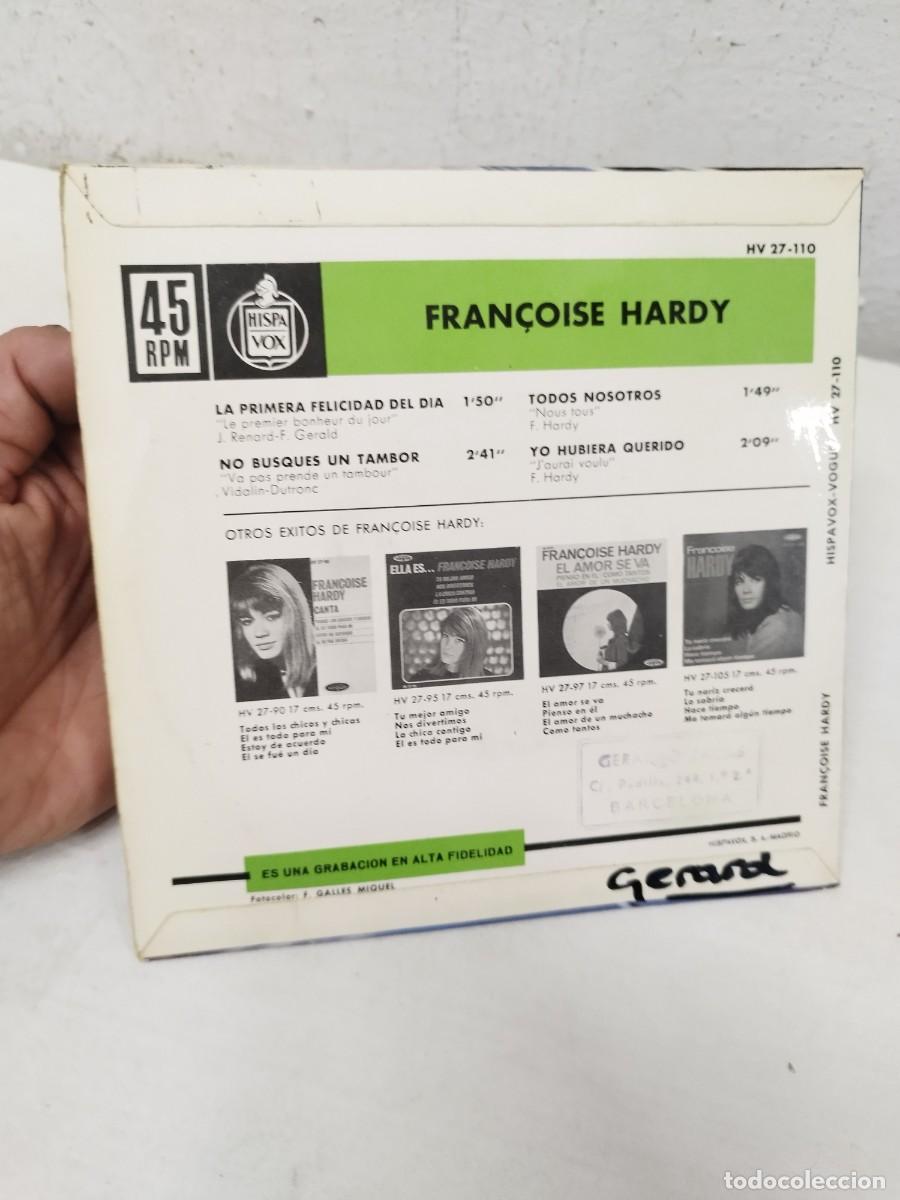 Discos de vinilo: Fran&ccedil;oise Hardy &ndash; La Primera Felicidad Del Dia. Vinilo single. - Foto 3