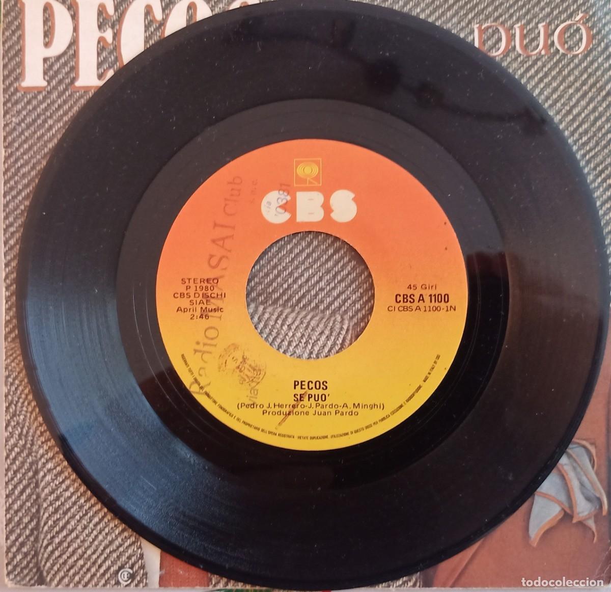 Discos de vinilo: Pecos. Se pu&oacute;. Vinilo single (Versi&oacute;n en Italiano). - Foto 3