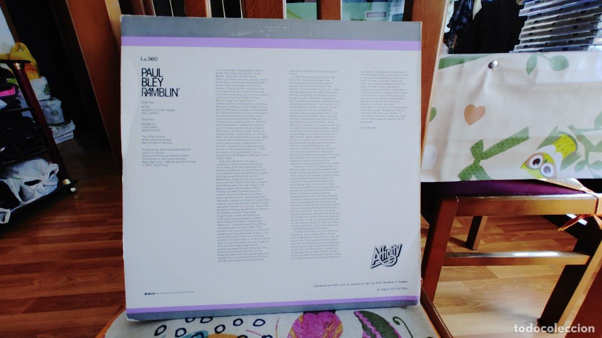 Discos de vinilo: PAUL BLEY-LP RAMBLIN-1982 - Foto 2