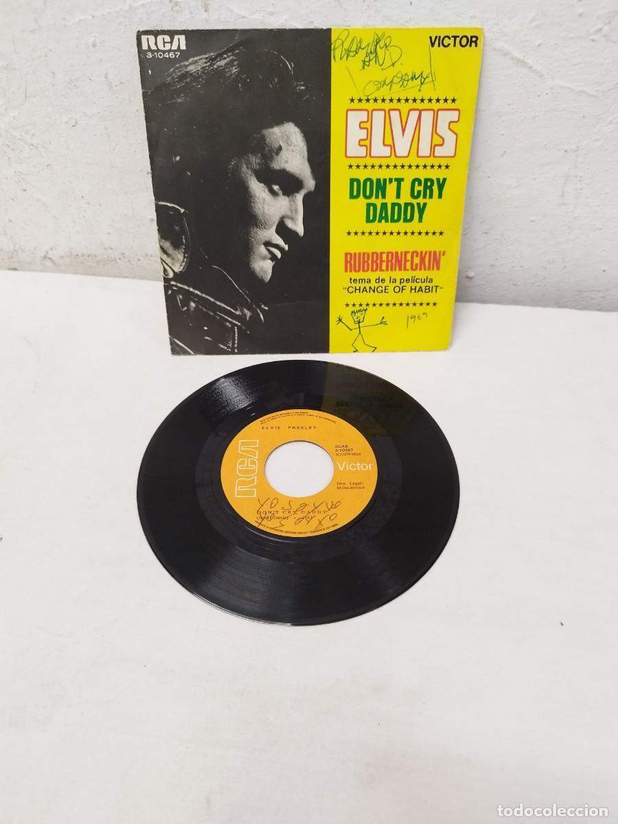 Discos de vinilo: Elvis Presley &ndash; Dont Cry Daddy / Rubberneckin. Vinilo single. - Foto 1