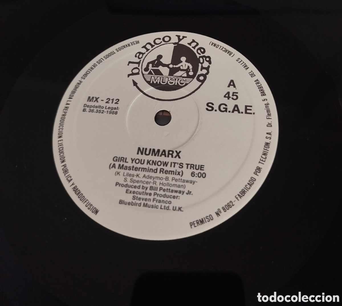Discos de vinilo: Numarx - Girl you know its true - Foto 3