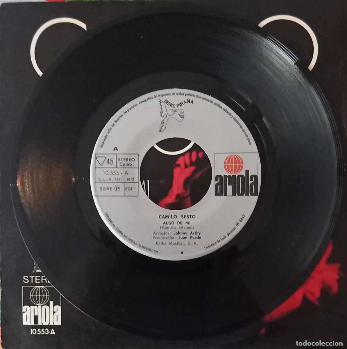 Discos de vinilo: Camilo Sesto. Algo de mi. Vinilo single. - Foto 3