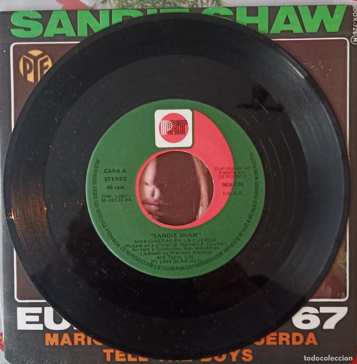 Discos de vinilo: Sandie Shaw. Marionetas en la cuerda. Vinilo single. - Foto 3