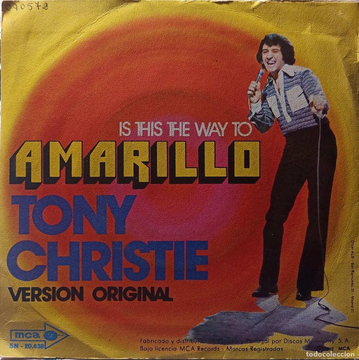 Discos de vinilo: Tony Christie. Amarillo. Vinilo single. - Foto 2