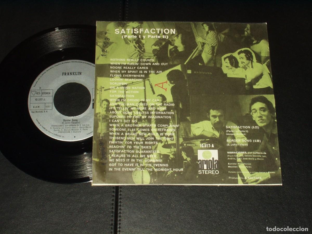 Discos de vinilo: FRANKLIN SINGLE SATISFACTION - Foto 2