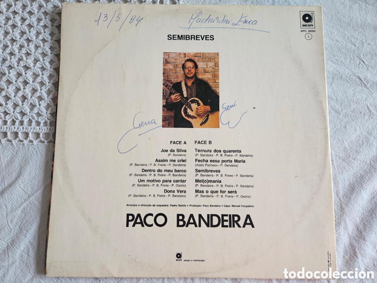 Discos de vinilo: PACO BANDEIRA - SEMIBREVES - Foto 5
