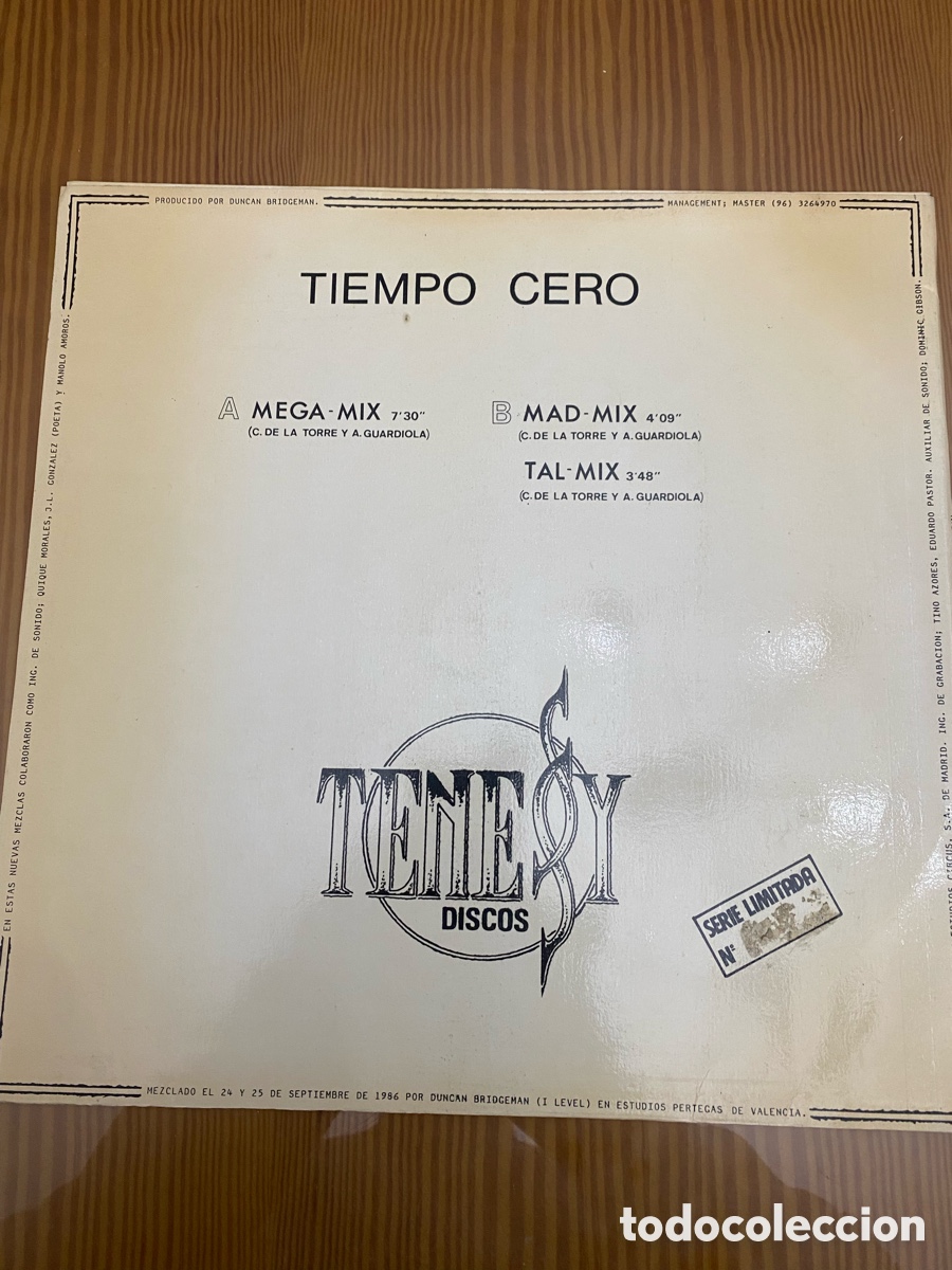 Discos de vinilo: Disco de Vinilo (Maxi) Duncan Bridgeman &ldquo;Mega-Mix Mogan Mix&rdquo; - Foto 2