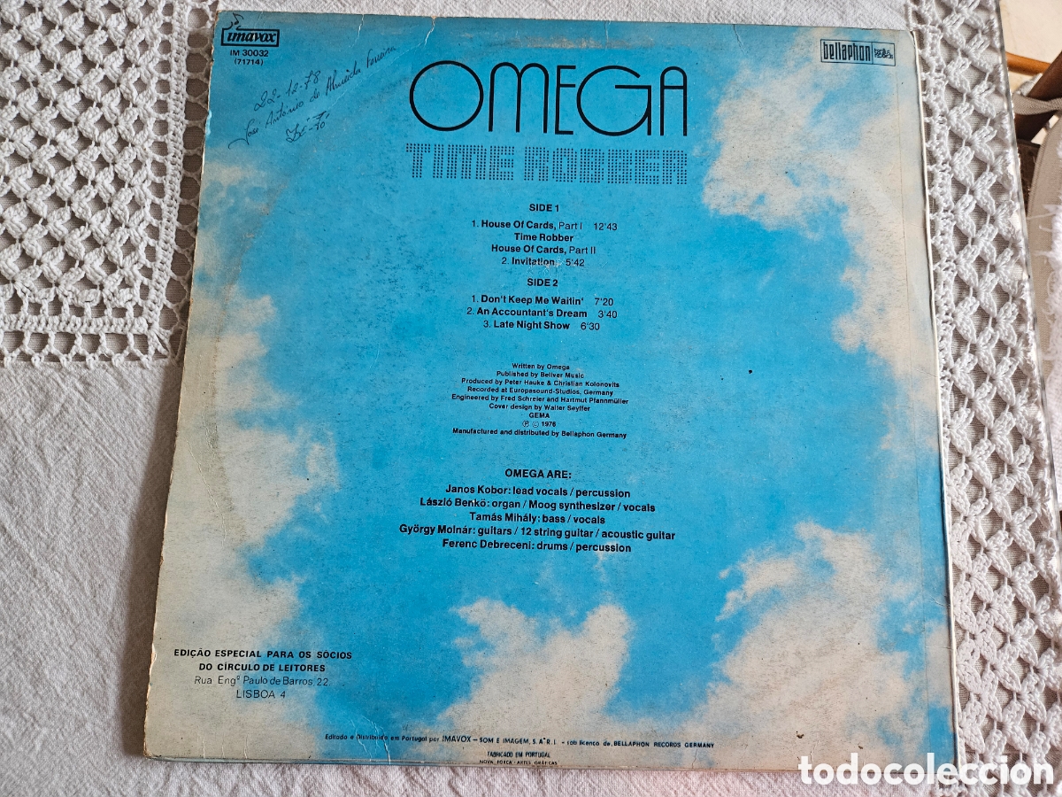 Discos de vinilo: LP Omega Time Robber - Foto 3