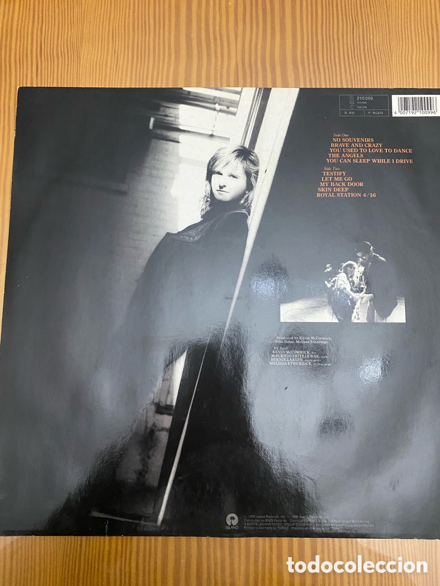 Discos de vinilo: Disco de Vinilo (LP) Melissa Etheridge &ldquo;Brave And Crazy&rdquo; - Foto 2