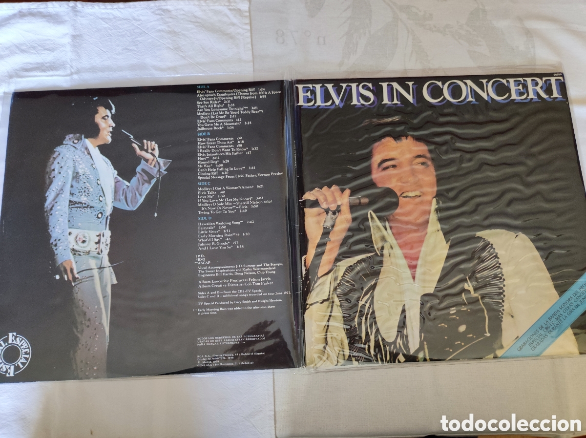Discos de vinilo: ELVIS PRESLEY - IN CONCERT - Foto 2