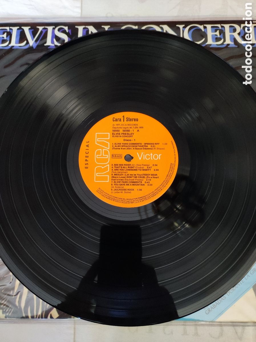 Discos de vinilo: ELVIS PRESLEY - IN CONCERT - Foto 4