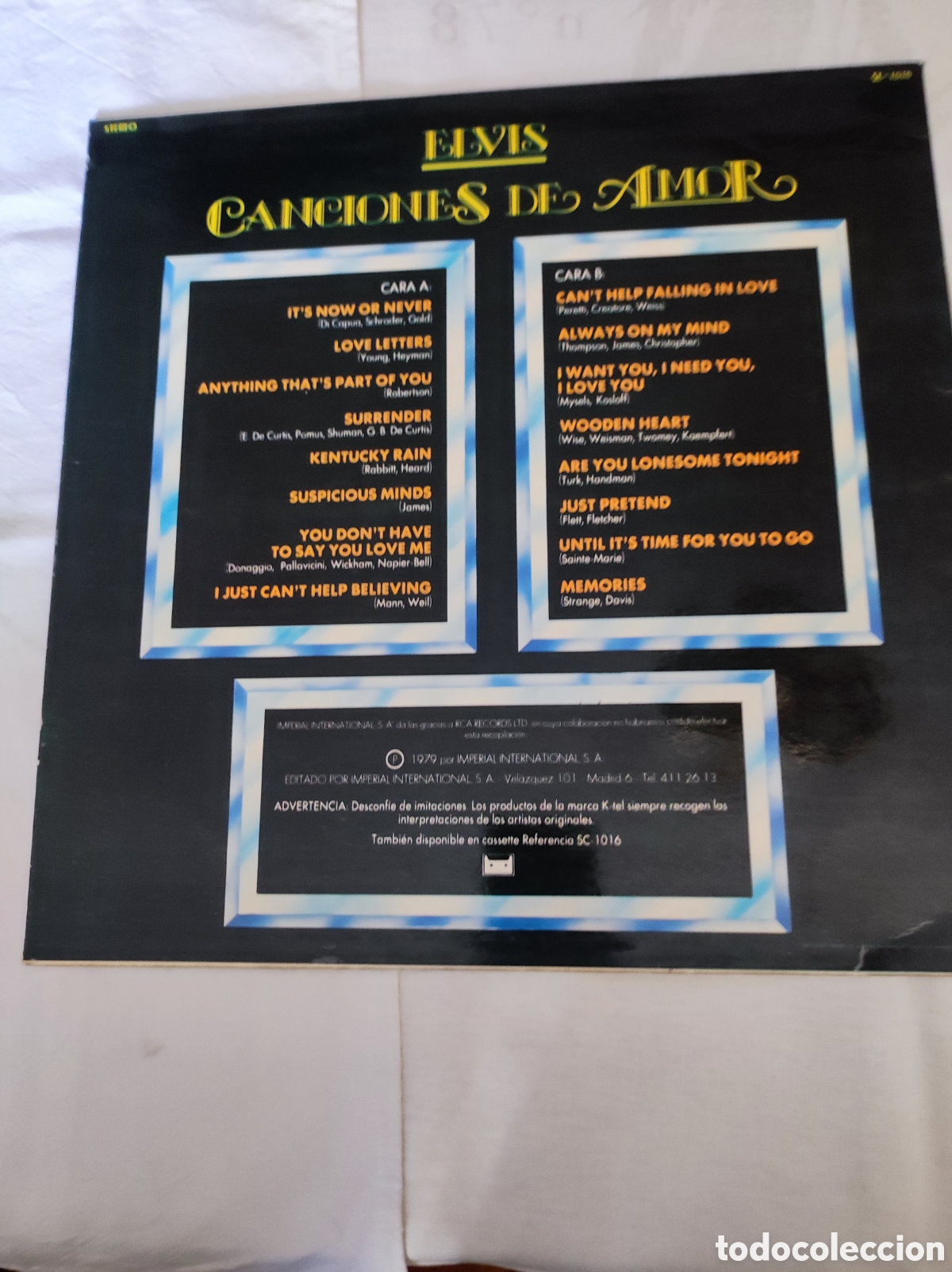 Discos de vinilo: ELVIS PRESLEY - CANCIONES DE AMOR - Foto 2