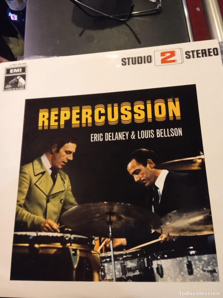 Discos de vinilo: ERIC DELANEY & LOUIS BELLSON- REPERCUSSION. LP PROMO - Foto 1