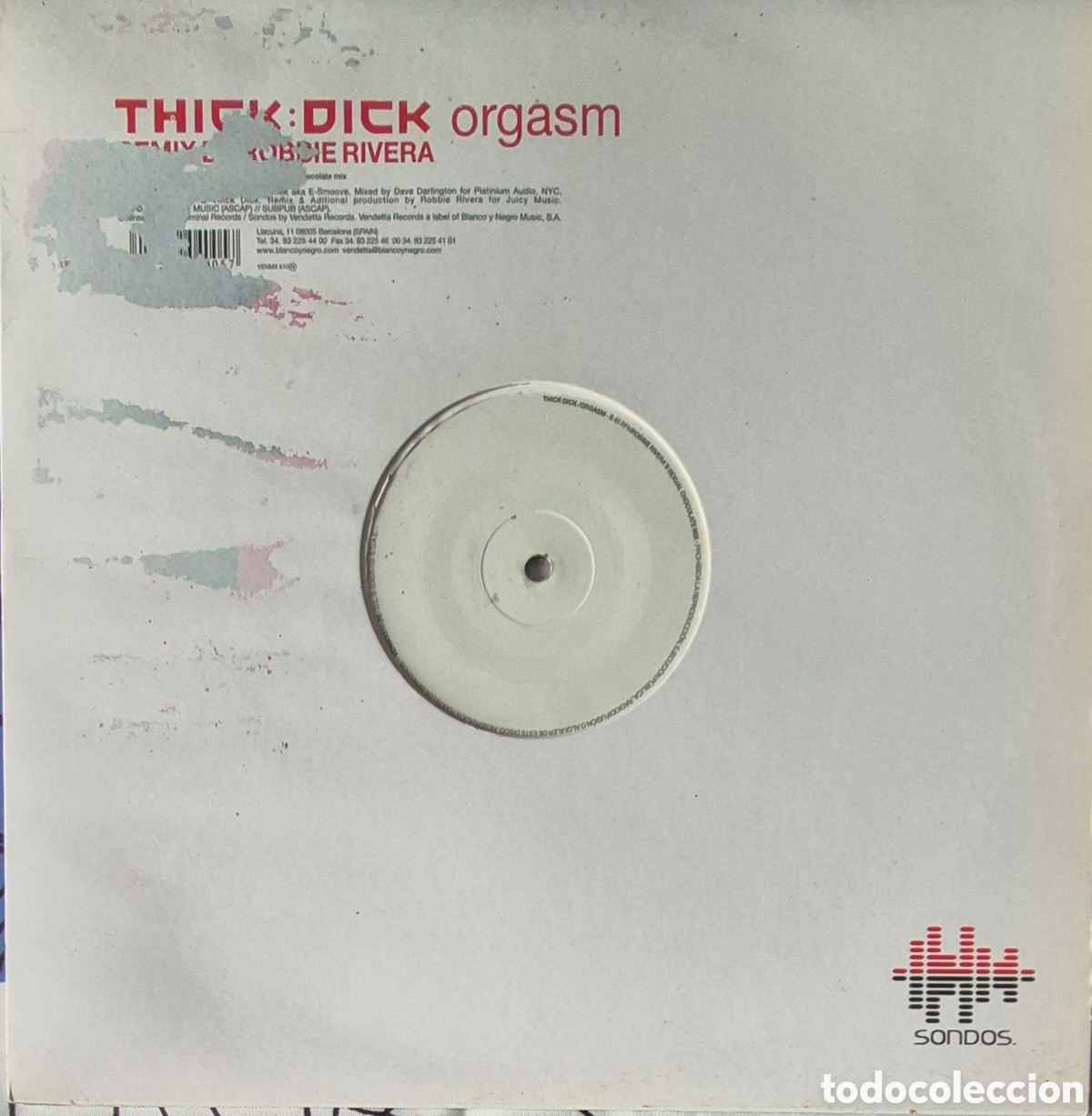 Discos de vinilo: MAXI - THICK DICK - ORGASM - 2004 ESPA&Ntilde;A - Foto 1
