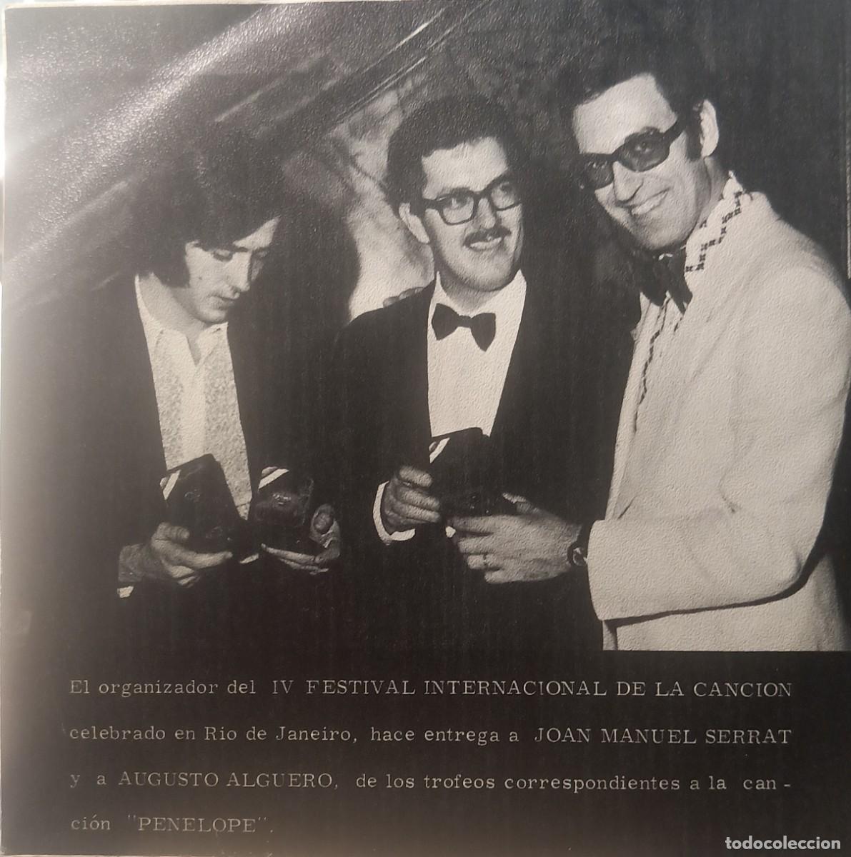Discos de vinilo: Joan Manuel Serrat. Pen&eacute;lope. Vinilo single. - Foto 2