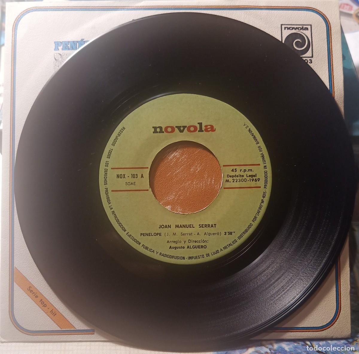 Discos de vinilo: Joan Manuel Serrat. Pen&eacute;lope. Vinilo single. - Foto 3