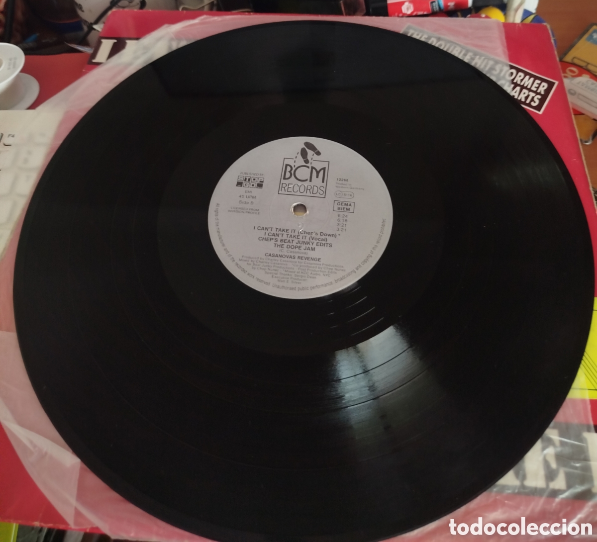 Discos de vinilo: Casanovas revenge - Lets work / I Cant Take it - Foto 2