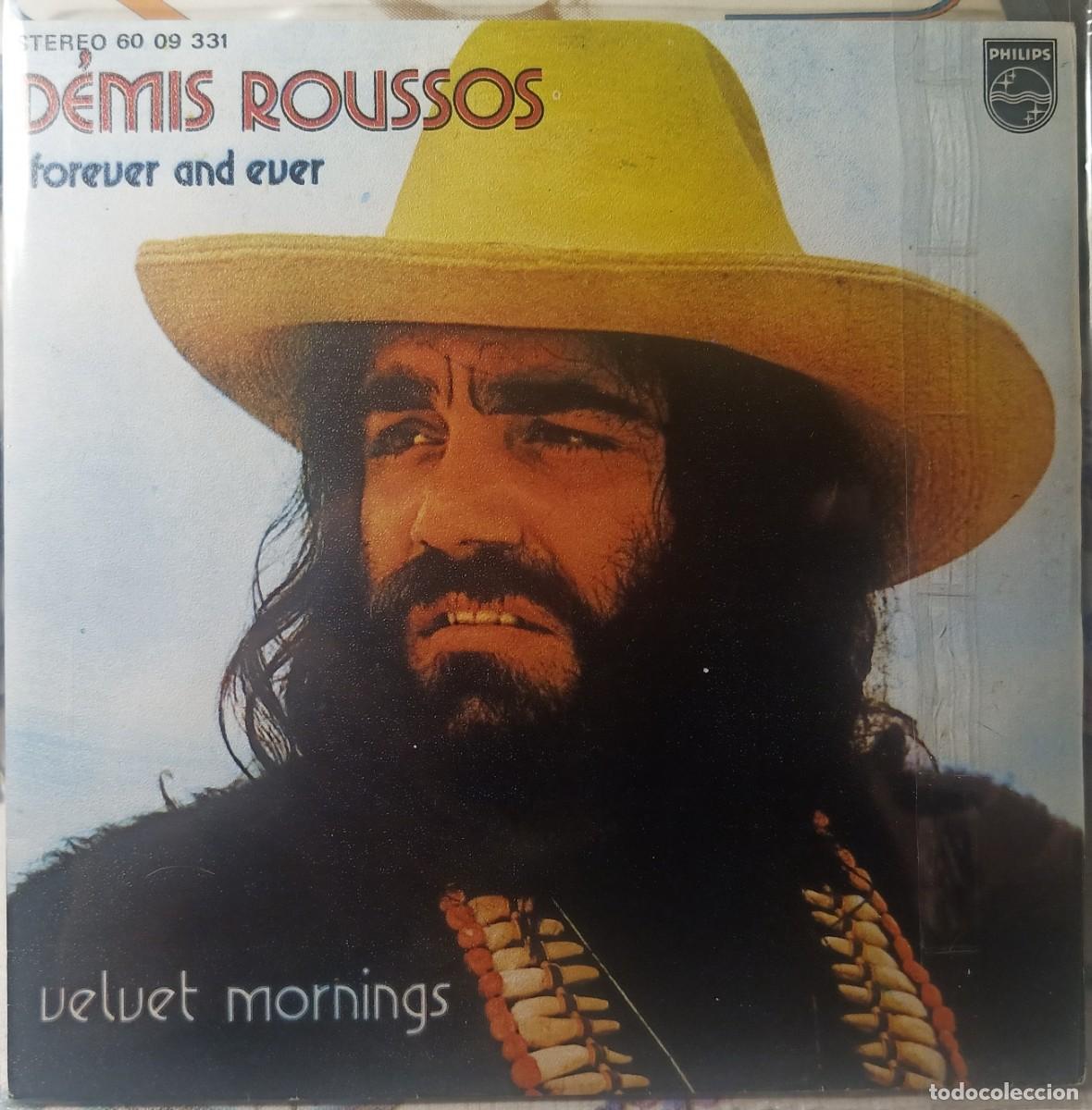 Discos de vinilo: Demis Roussos. Velvet mornings. Vinilo single. - Foto 1