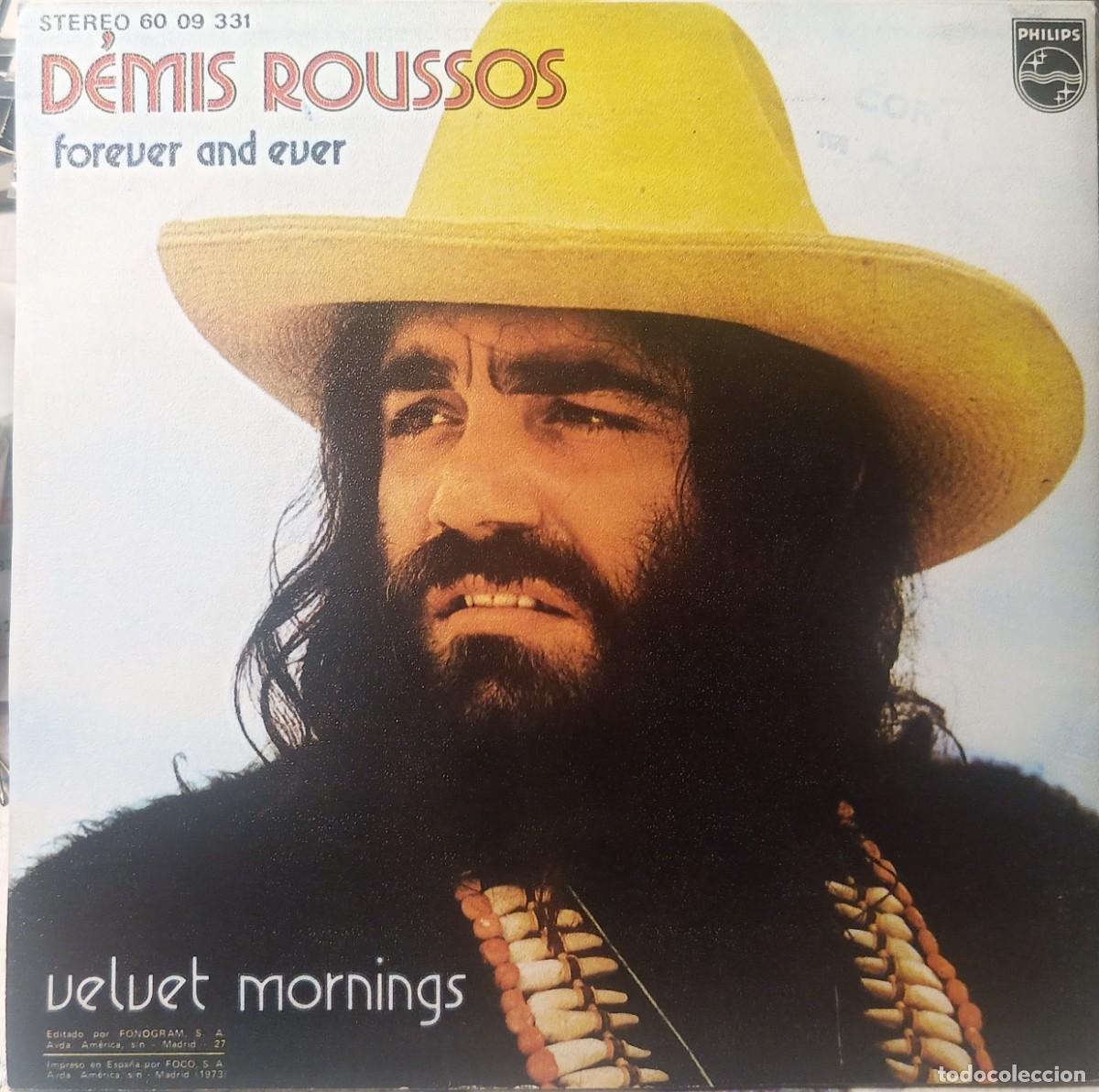 Discos de vinilo: Demis Roussos. Velvet mornings. Vinilo single. - Foto 2