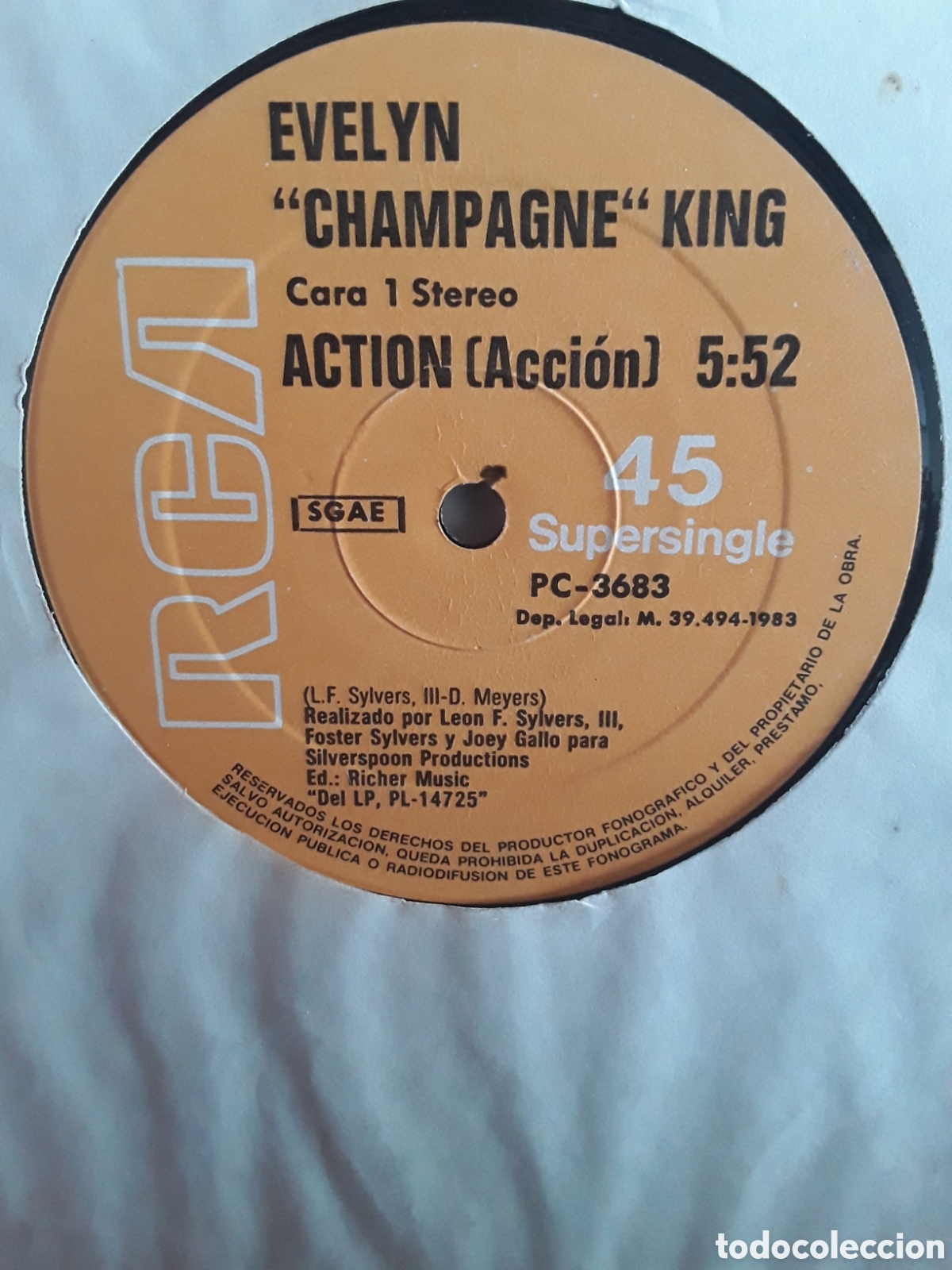 Discos de vinilo: Evelyn &rdquo;Champagne&rdquo; King &lrm;&ndash; Action / Lets Get Crazy - Foto 1