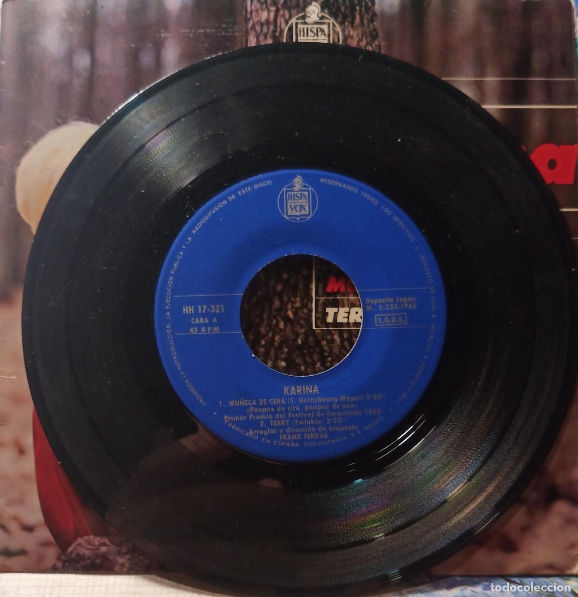Discos de vinilo: Karina. Mu&ntilde;eca de cera. Vinilo single EP. - Foto 3