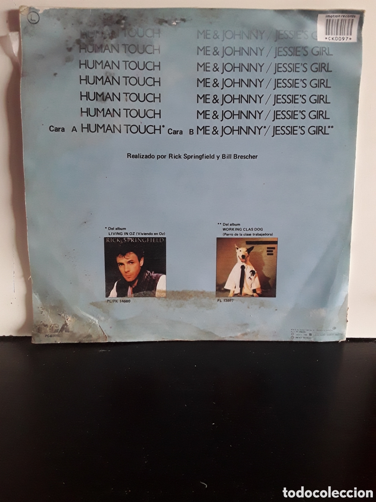 Discos de vinilo: Rick Springfield &lrm;&ndash; Human Touch - Foto 2
