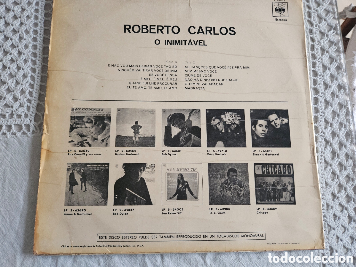 Discos de vinilo: ROBERTO CARLOS - O INIMIT&Aacute;VEL - Foto 3