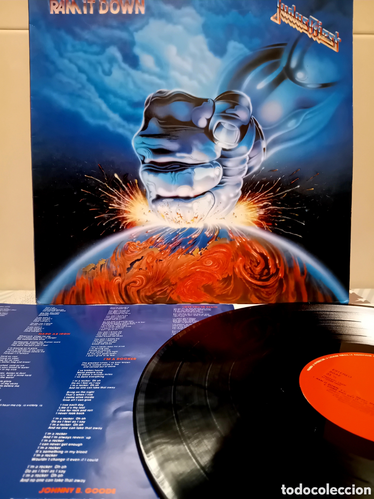 Discos de vinilo: JUDAS PRIEST. RAM IT DOWM. 1988 - Foto 4