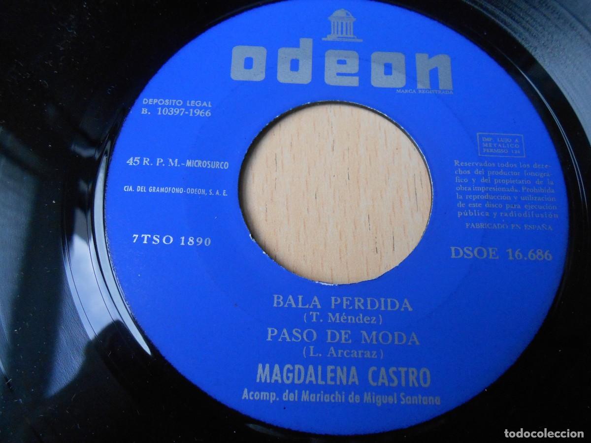 Discos de vinilo: MAGDALENA CASTRO, EP, BALA PERDIDA + 3, A&Ntilde;O 1966, ODEON, DSOE 16.686 - Foto 3