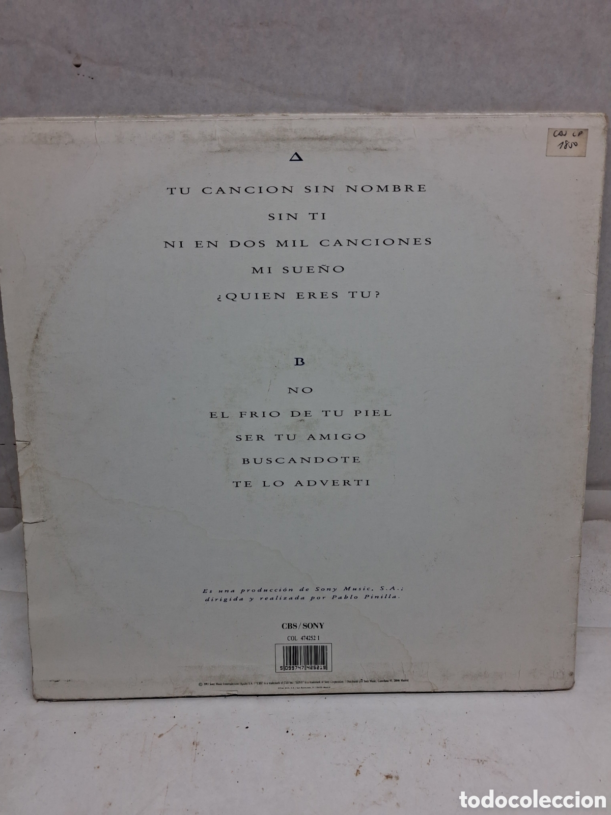 Discos de vinilo: Platon tu canci&oacute;n sin nombre - Foto 3