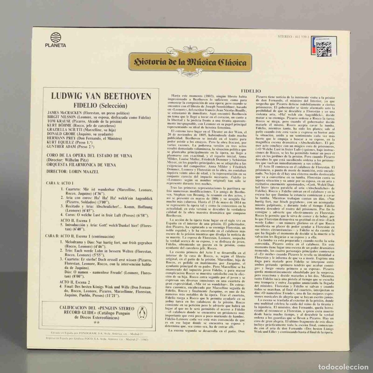 Discos de vinilo: LP. BEETHOVEN FIDELIO (Selecci&oacute;n) - Foto 2
