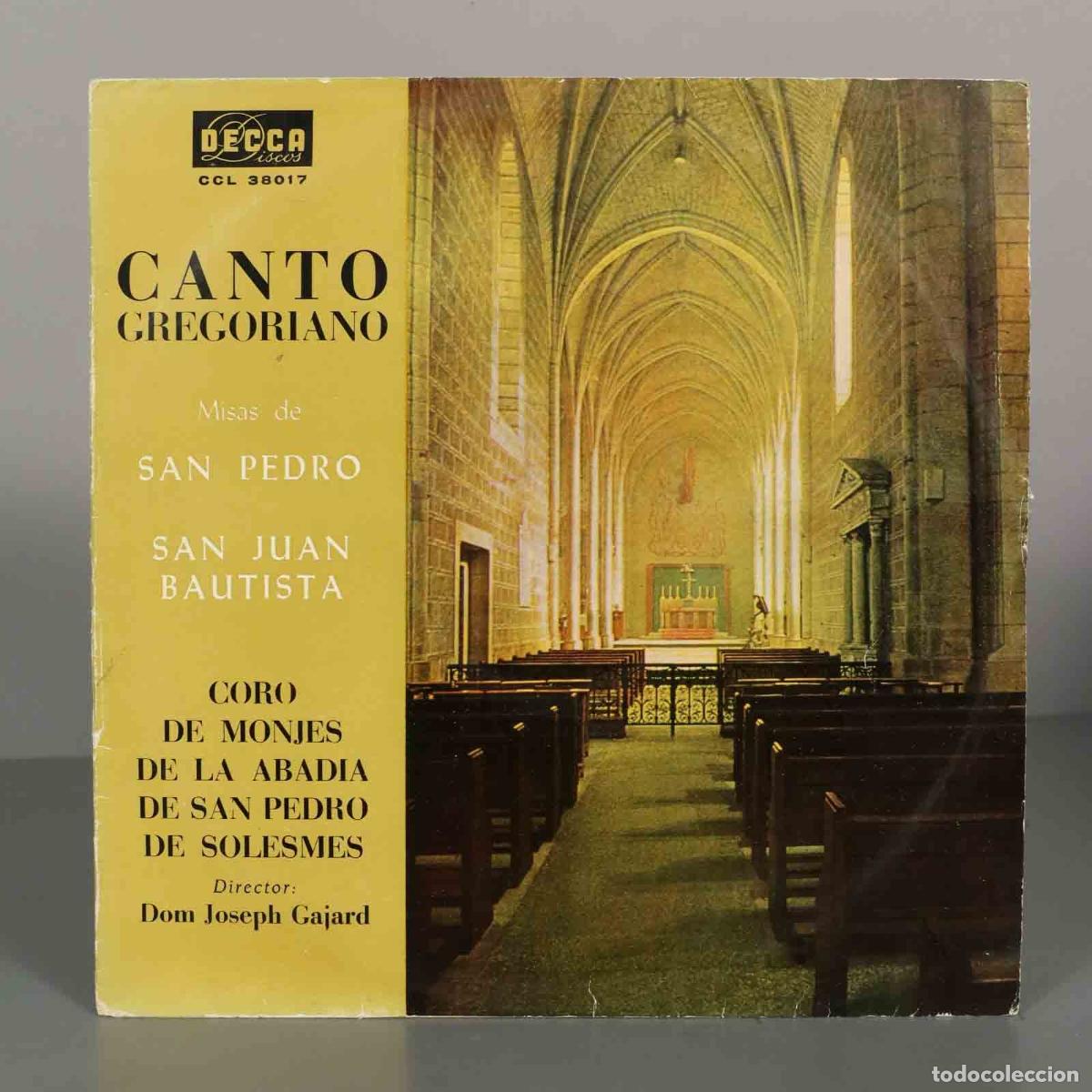 Discos de vinilo: LP. CANTO GREGORIANO. Misas de SAN PEDRO - Foto 1