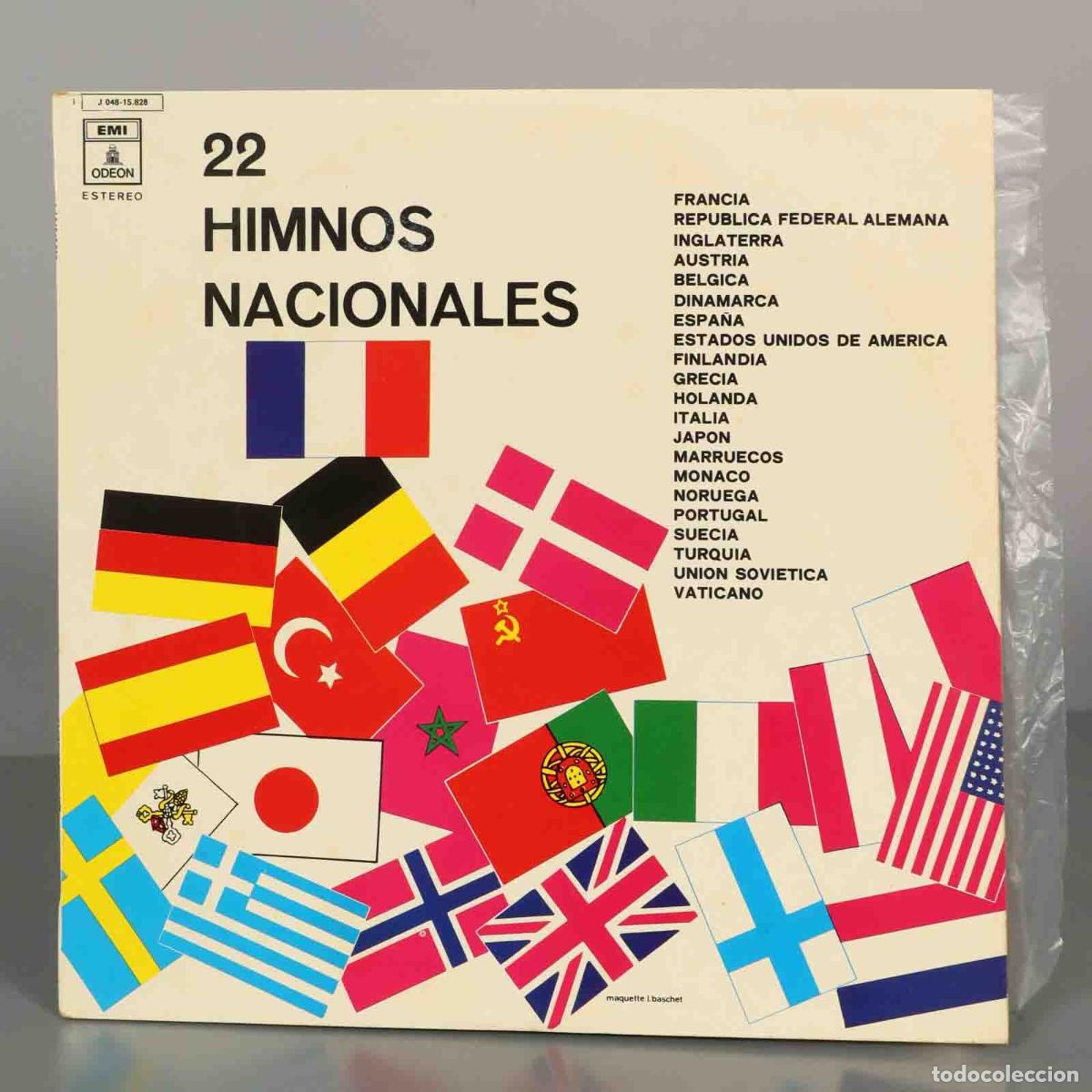 Discos de vinilo: LP. 22 HIMNOS NACIONALES - Foto 1