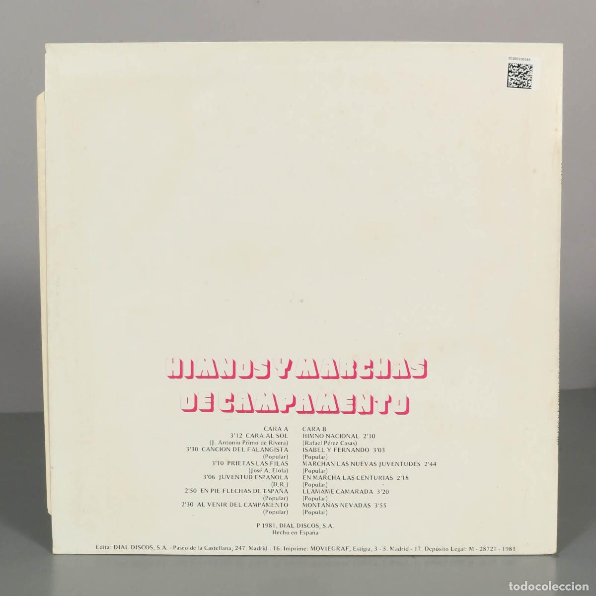 Discos de vinilo: LP. HIMNOS Y MARCHAS DE CAMPAMENTO - Foto 2
