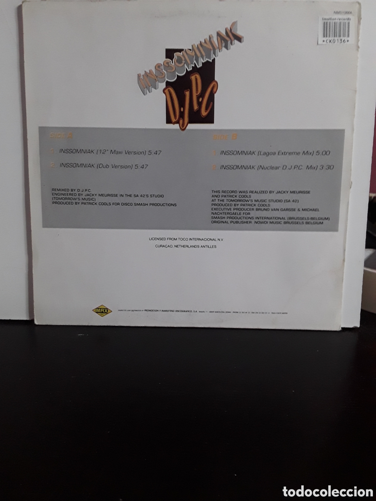 Discos de vinilo: DJPC &lrm;&ndash; Inssomniak DISCO DE VINILO - Foto 2